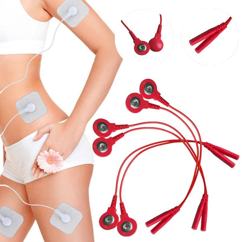 Standart Elektrot Kabloları Kablolar Elektrot Kabloları Dc Başlık 2Mm Çıtçıt 3.5Mm Fiş Tens/Ems Masaj Aleti Terapi Elektrot Eldivenleri İçin