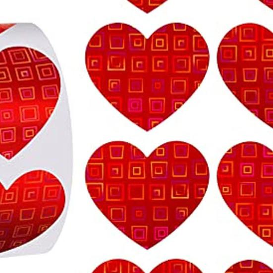 500 Stück Herz Aufkleber Selbstklebend Abnehmbar Frohen Valentinstag Geschenkbox Verpackungsetikett Aufkleber Heimdekoration