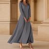 Dresses For Womens Vintage Tunic Waisted Midi Dress Summer Casual  3/4 Sleeve Dress