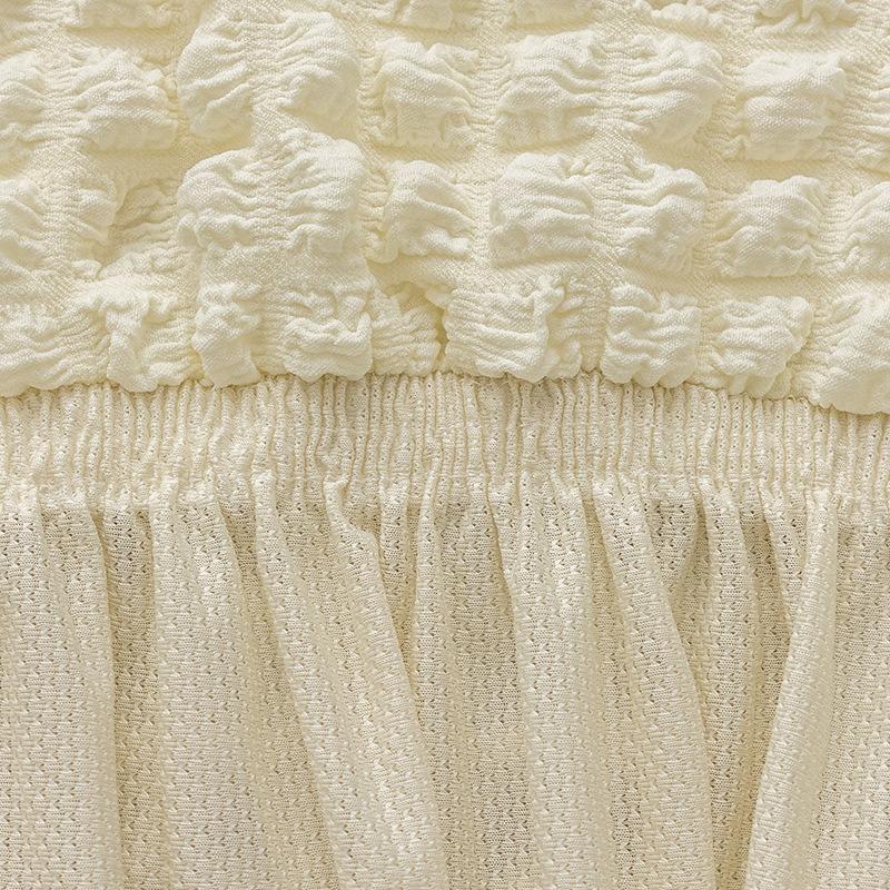 Seersucker Chair Cover for Dining Room Wedding Chair Seat Covers Banquet Chair Slipcover Stretch Chair Cover with Skirt