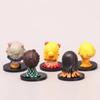 5 stuks/set Demon Slayer Q Versie Zittende Figuur Speelgoed Anime Kimetsu no Yaiba Tanjiro Nidouzi Inosuke Zenizu PVD Figuur Model Pop