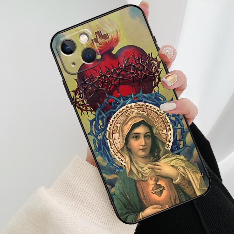 Virgen De Guadalupe Virgin Mary Phone Case For iPhone 11 12 13 14 15 16 Pro XS Max Mini Cover For iPhone X XR Plus Back Case