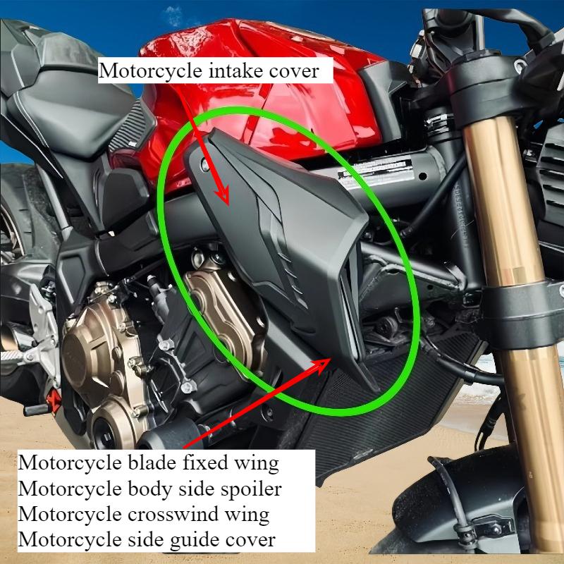 Motorcycle Air Intake Cover Wind Blade Fixed Wing Body Side Turbulence Side Guide Cover for Honda CB650R CB 650 R 2017-2025