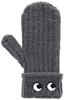 Anya Hindmarch Eyes Mittens In Soft Wool Charcoal [Used]