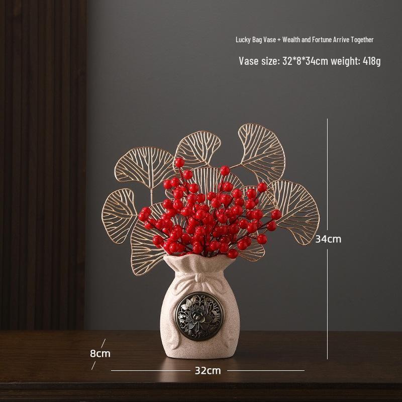 JINGRUIXIANG Prosperity Lucky Bag Vase Ornament