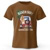 Vintage Surf Badge Printed Unisex Men Women T-Shirt Tees Tops 100% Cotton Retro Wave Graphic Beach Club Wear