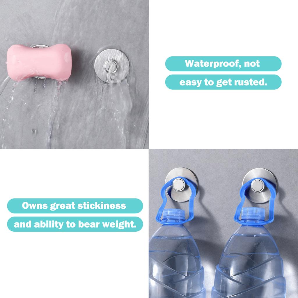 Wall-Mounted Magnetic Soap Holder Rustproof Stainless Steel Holder for Bathroom Kitchen Storage Room No Drilling Required