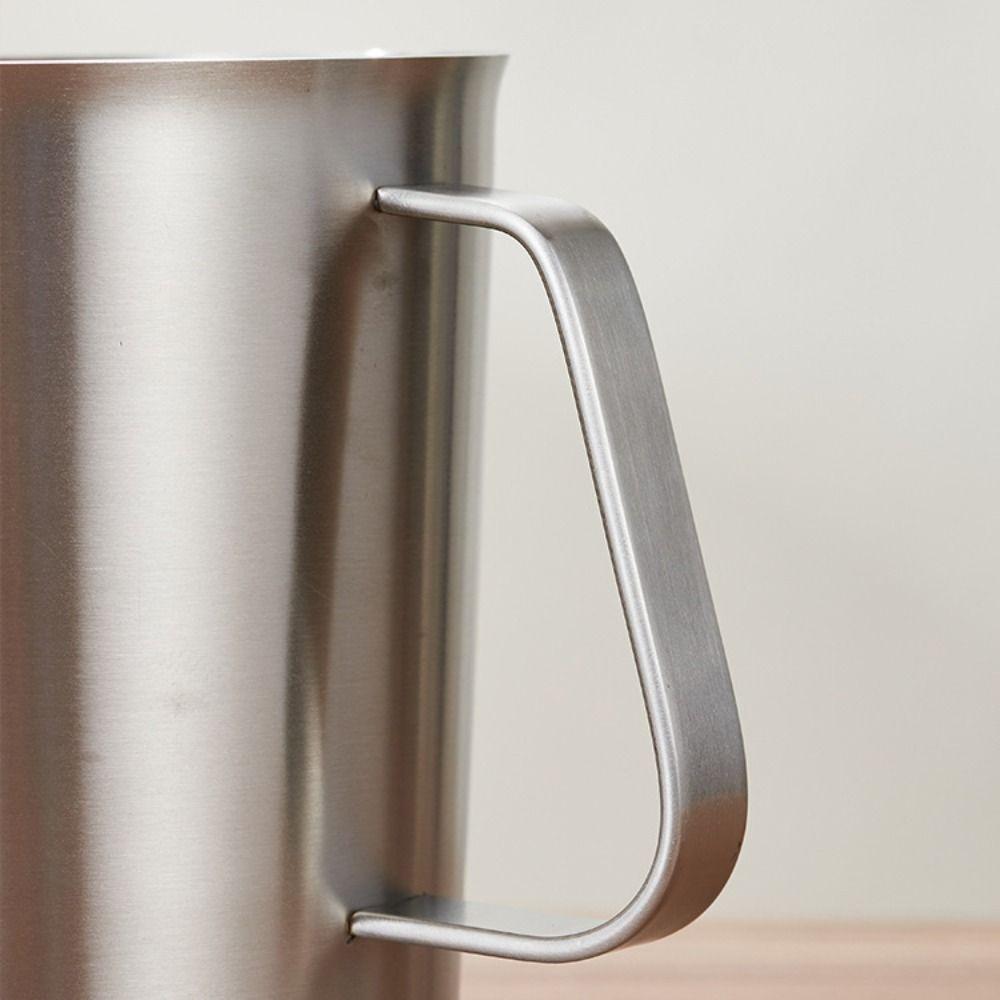 304 Stainless Steel Measuring Cups Thickened with Lid Liquid Latte Art Cup Large Capacity Inner Scale Design Espresso Mugs
