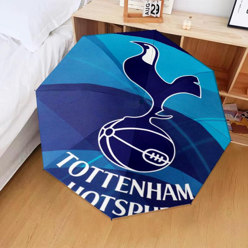 1PC Tottenham Hotspur F.C Design Printed Umbrella Folding Umbrella, Automatic Umbrella 8-Frame for Travel, Camping Fan Gifts Christmas Gifts