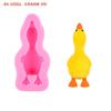 3D Cute Duck Form Silicone Mold DIY Scented Candle Plaster Soap Polymer Clay Resin Mould Handmade Baking Chocolate Cake Mold