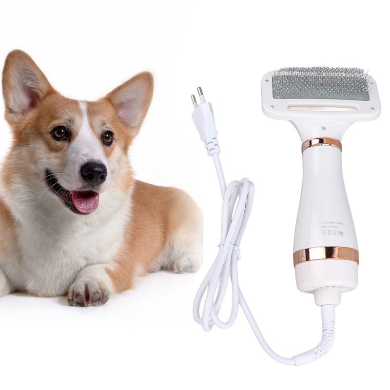 Pet Grooming Dryer Dog Hair Dryer Portable Pet Grooming Dryer 2 in 1 Handheld Dog Slicker Brush and Dog Hair Dryer for Dogs Cats
