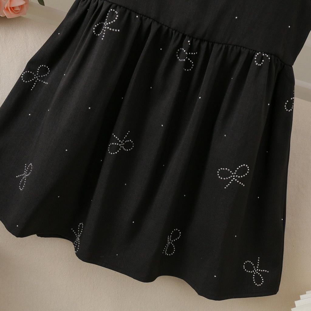 Girls' Summer Dress New Sleeveless Dress With Rhinestones Cute And Stylish Casual Dress For Baby Girls