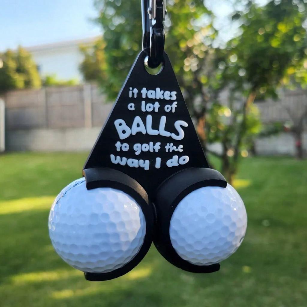 Lustiger Golfballhalter Golfzubehör Schwarz 3D-gedruckter Golfschlägerhalter Sportgeschenk für Golfer Männer