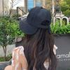 Women's Summer Ponytail Sun Hat - Korean Style Duckbill Cap with Face Covering, Thin Cotton for Versatile Sun Protection.