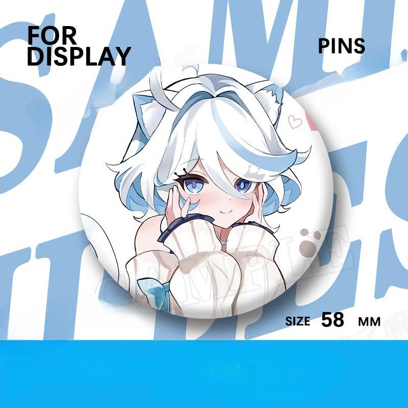 Genshin Impact Pin: Hydro Archon (Fukalos/Fuyina) Merchandise, 58mm Brooch Pendant Pin