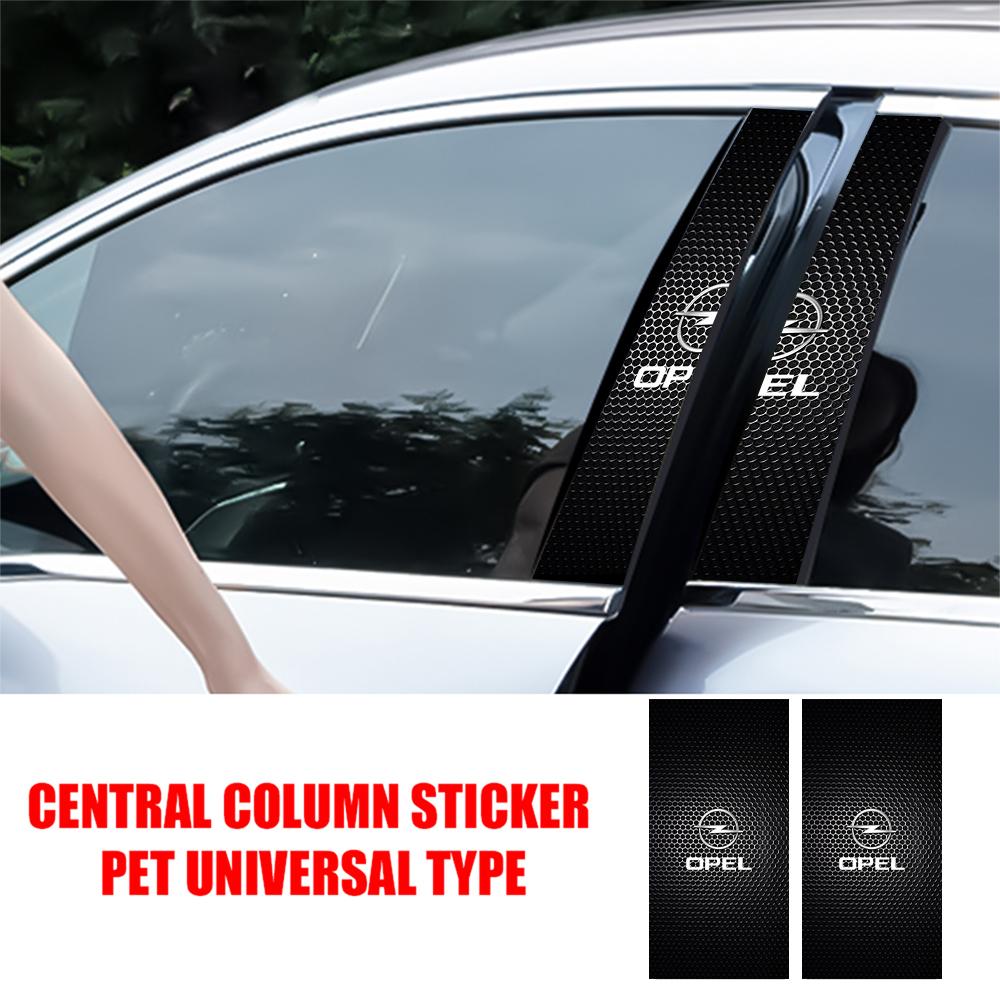 2Pcs Car Emblem Center Pillar Sticker Auto Door Decorative Stickers For Opel OPC Astra G H J K F Corsa D Zafira B Insignia Mokka Cy7