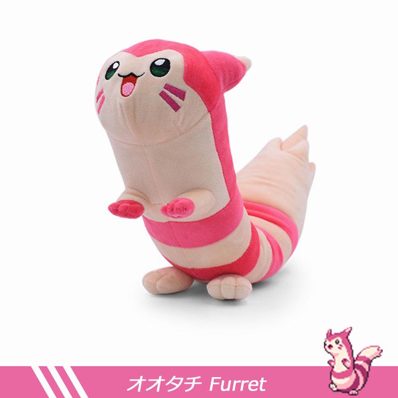 Furret Plush Toys Kawaii Pikachu Plush Doll Soft Stuffed Cartoon Japan Anime Elf Doll Birthday Gift For Children