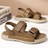 Fashion New Summer Breathable Cool Outdoors Non-slip Men Leather Shoes Trend Minimal Design Adult Soft Sole Shoes Comfort Beach Sandals
