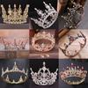 Halloween Party Fairytale Kingdom Happy Wedding Retro Color Crystal Rhinestone Tiaras Coronas Bride Wedding Crown for Bride