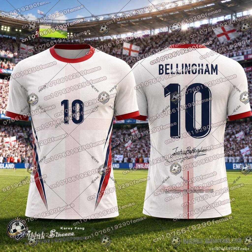 Maglia Calcio Bellingham No.10 Estiva Souvenir per tifosi Traspirante Asciugatura Rapida Confortevole T-shirt per Allenamento Sportivo Bambini Adulti