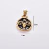 Stainless Steel 12 Constellation Pendant Necklace for Women Gold Zodiac Sign Charm Astrology Metal Jewelry Birthday Gift