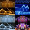 Long 13-130ft Curtain Icicle Lights Led Fairy Christmas Indoor Outdoor Wedding Party