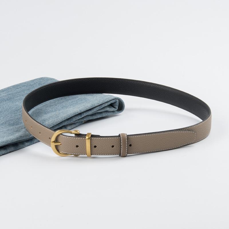 First Layer Lychee Pattern Leather Women'S Belt Cowhide Women'S With Jeans Casual Pants Women'S Pants Belt Women'S Belt