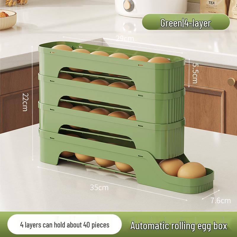 Food-Grade Sliding Egg Storage Box with Side Door for Refrigerators - Fresh-Keeping Solution