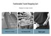 Foldable Ethnic-Style Shopping Cart for Groceries and Luggage