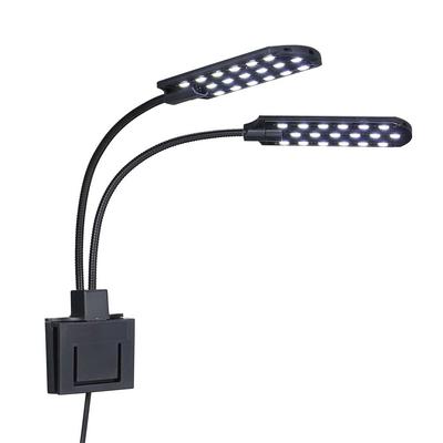 Double Head Clip On Aquarium Light White Light Flexible Bendable LED Aquarium Light Clip-on Design Waterproof Landscape Lamps
