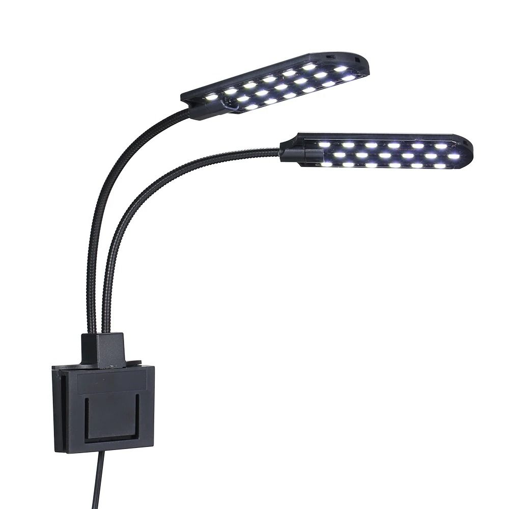 Double Head Clip On Aquarium Light White Light Fish Tank Light LED Aquarium Light  Aquarium