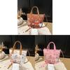 Große Eimer-Tasche aus PU für Damen mit Cartoon-Graffiti-Design, lässiger Streetstyle