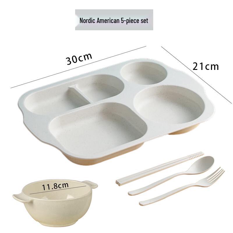 

Wheat Straw Kids Divided Dinnerware Set