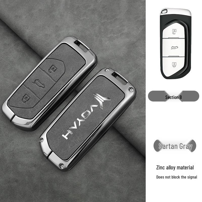 Voyah Dreamer Key Cover: 2024 Blueprint Low-Carbon Model - Simplistic Car Key Bag and Shell Buckle