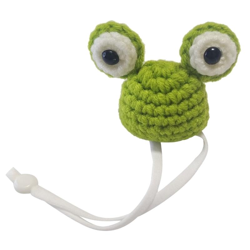 Crocheted Carrot Headwear Hat for Hamster Festival Gift Handwoven Supplies Costume Carrot Rainbow Hat Props Headwear