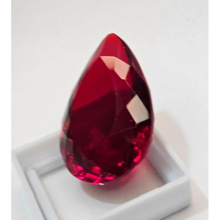 Natural Red Ruby Pear Cut 60 Ct Stunning Certified Loose Gemstone