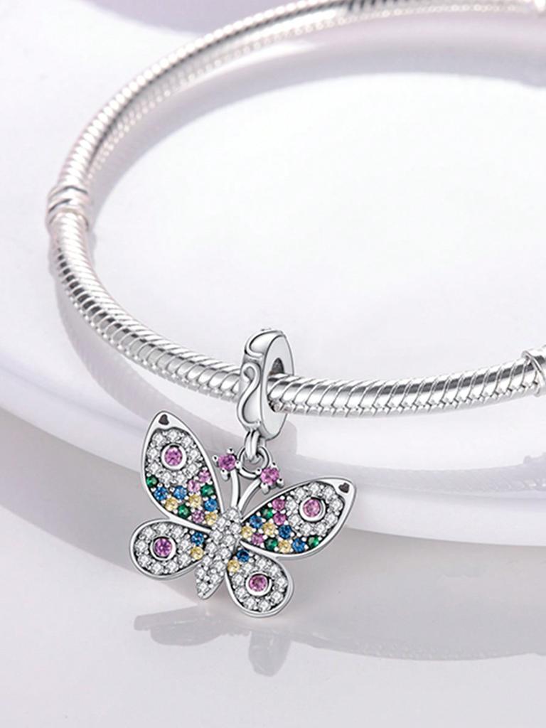 Charm Copper Colors Spring Design Colorful Butterfly Shape Bead For Design Bracelet Diy Beads Stylish Charms Jewellery Making Gift For Women Styfne