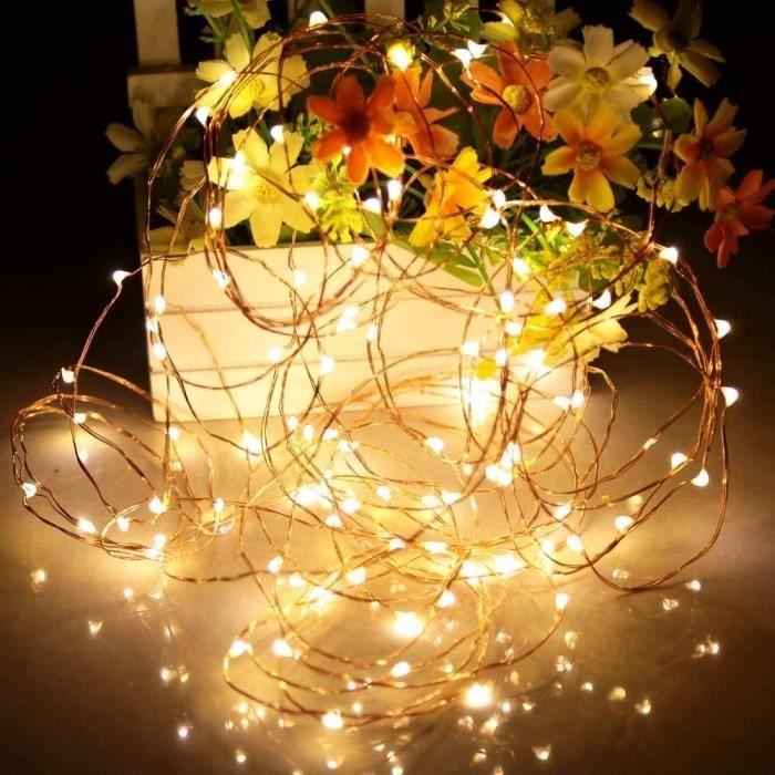 Guirlande Lumineuse LED - SONGNASS - 5M - 50 LED - Blanc Chaud - Cuivre