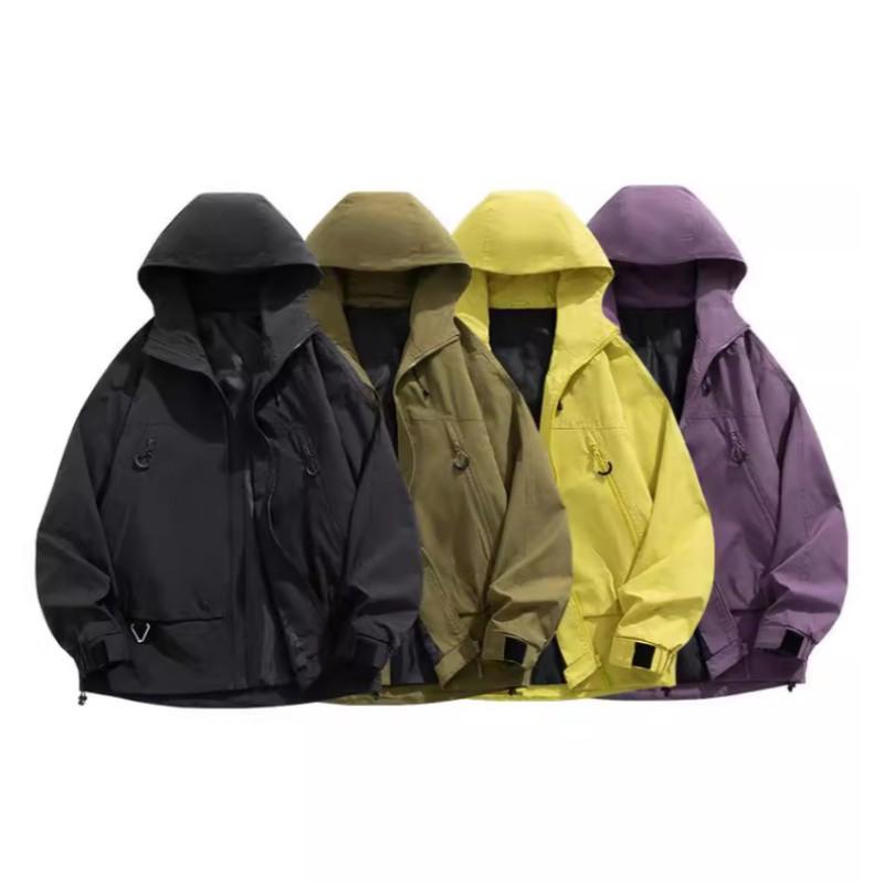 Męska wiosenna wodoodporna kurtka robocza z kapturem na zewnątrz