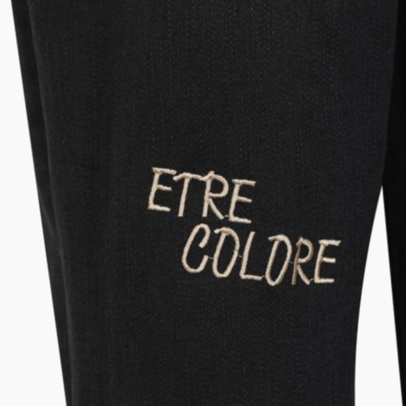  Benetton  Back Lettering Embroidered Baggy Denim Pants Badpa6441