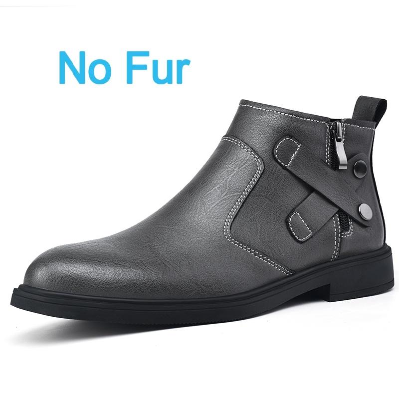 New Flat Designer Chelsea Boots British Style Men Brand Genuine Leather Ankle Boots Comfy Fashion Casual Leather Business Boots