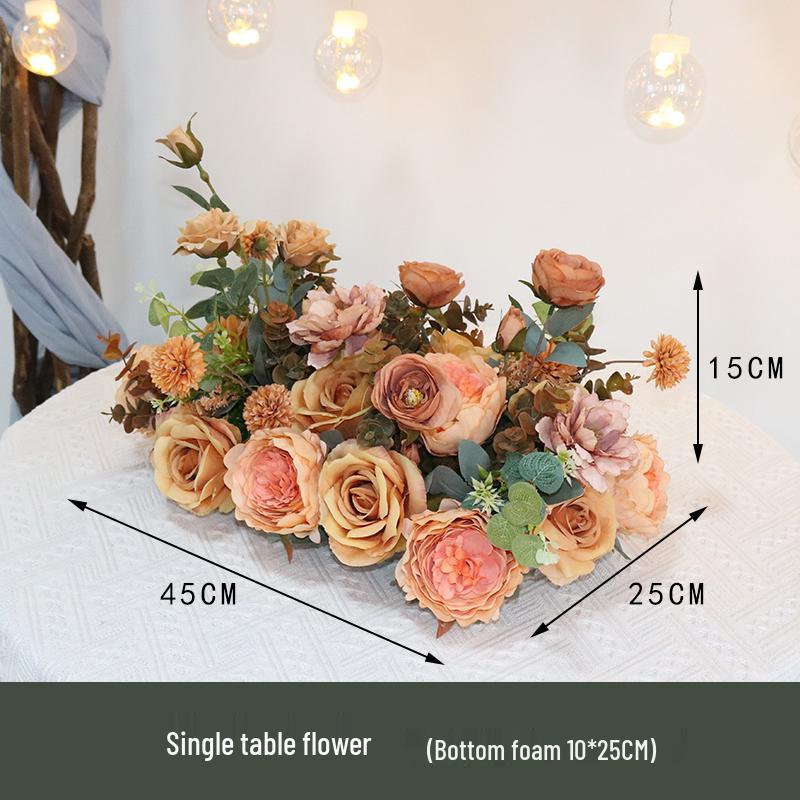 Pastorales Seidenblumenarrangement für Wohnzimmer oder Esstisch-Dekoration