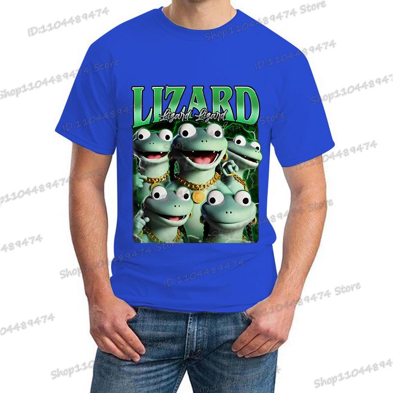 2025 Lizard Lizard Lizard Meme T Shirt Men Women Hippie Vintage Short Sleeve Tees Y2K Funny Design Casual Unisex Tshirts