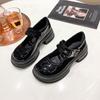 Japanese with Skirt Jk Uniform Shoes Shallow Mouth Thick Sole Mary Jane Single Shoes Women's Autumn New British Style Small Leather Shoes