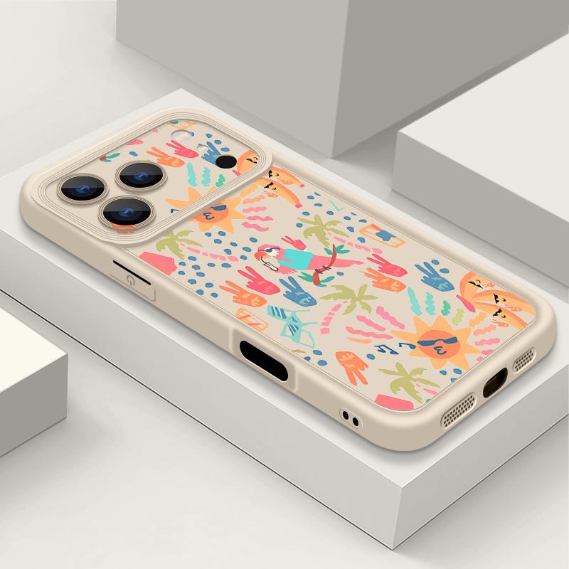 Shockproof Phone Case For iPhone 17 Pro Max Colorful Cartoon Pattern Silicone Cover For iPhone 16 Pro Max Cover iPhone 15 14 13 12 11 16E Air