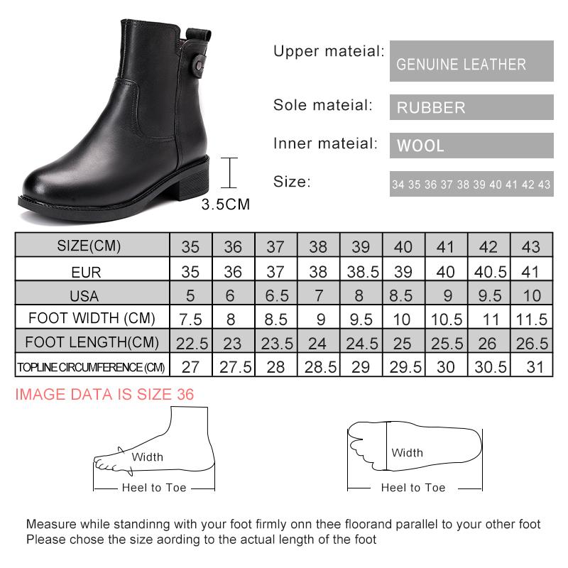 Fashion AIYUQI Women Winter Boots Anti Slip 2025 New Genuine Leather Women Short Boots Large Size 41 42 43 Wool Women Motorcycle Boots