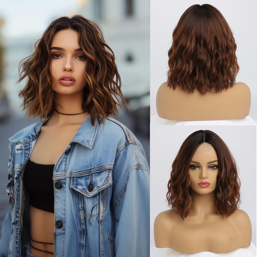 European American Wig Popular Full Head Hairstyle Wavy Roll Heat-resistant Fiber High Temperature Silk Women