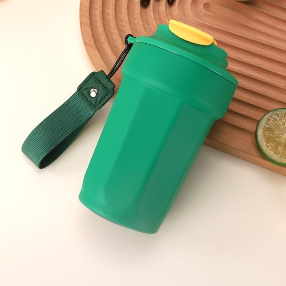 Large Capacity Eight-Angle Coffee Cup with Lid Vacuum Insulated Cup For Keeping Iced Coffee Tea