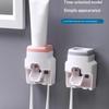 Wall Mounted Automatic Toothpaste Dispenser No Drilling With Toothbrush Storage Slots For Home Bathroom Daily Use