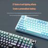 DAREU EK815PRO 98-Tasten kabelgebundene mechanische Tastatur mit Multimedia-Drehregler